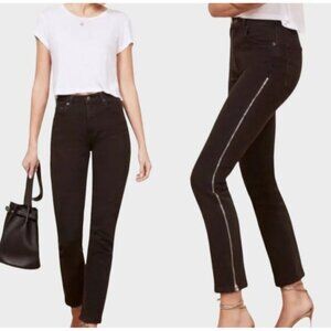 Reformation‎ Black Hendrix Jeans Side Zip 27 Straight USA🇺🇸MADE